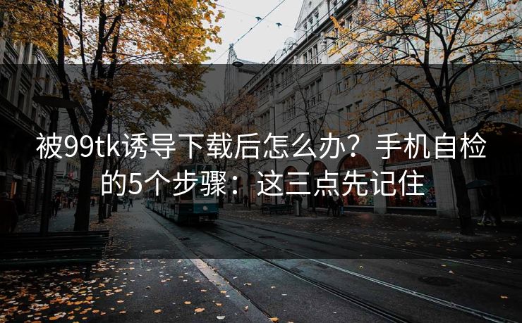 被99tk诱导下载后怎么办？手机自检的5个步骤：这三点先记住
